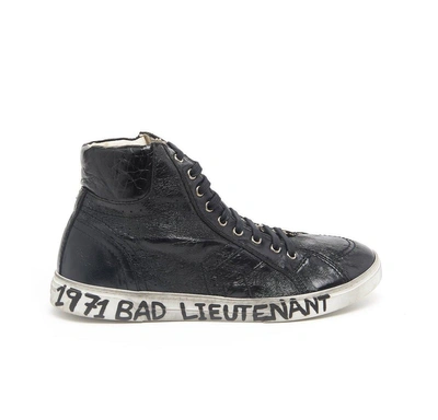 Saint Laurent Joe High Top Sneakers In Black