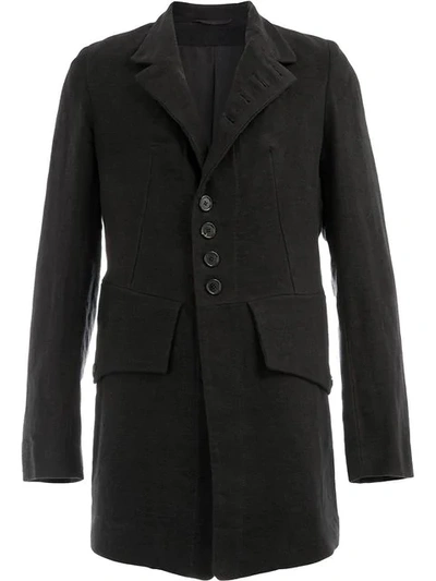 Ann Demeulemeester Oversized Pocket Coat - Black