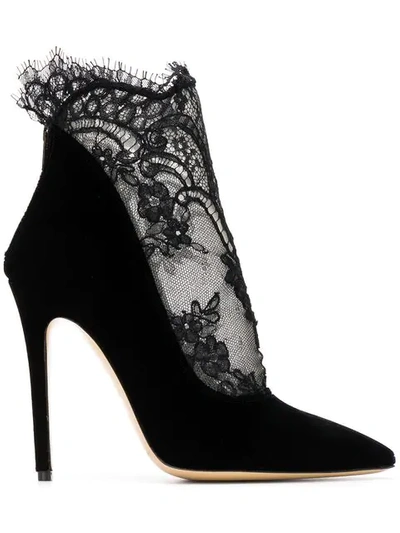 Aleksander Siradekian Eva Lace-panelled Booties In Black