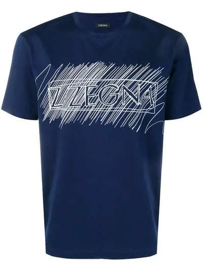 Z Zegna Logo T In Blue