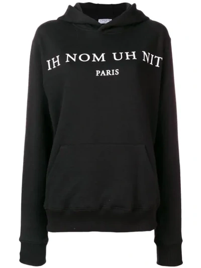 Ih Nom Uh Nit Logo Print Hoodie In Black
