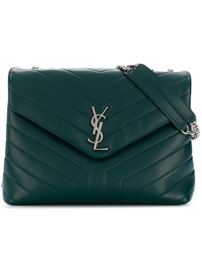 Saint Laurent Medium Loulou Chain Bag - Green In Green