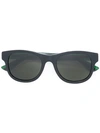 Gucci Web Arm Contrast Glasses In Black