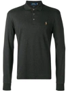 Polo Ralph Lauren Embroidered Logo Polo Shirt In Grey