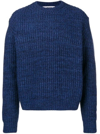 Msgm Chunky Mesh Knit Sweater - Blue