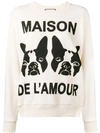 Gucci Oversize Sweatshirt With Bosco And Orso In White