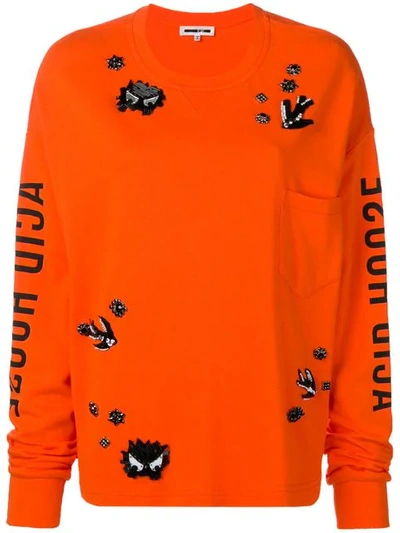 Mcq By Alexander Mcqueen Mcq Alexander Mcqueen Embellished Sweater - Orange
