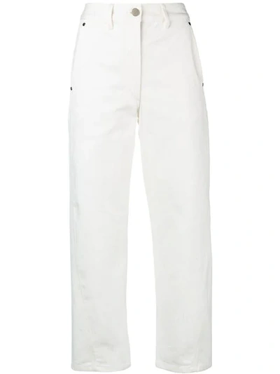 Lemaire Plain Straight Trousers - White