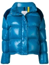 Moncler Genius Chouette Puffer Jacket W/ Contrast Shoulders In Blue