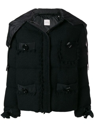 Moncler Hooded Padded Jacket In Black