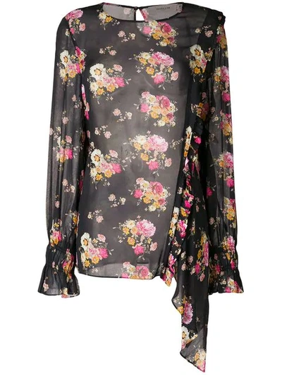 Preen Line Sofia Floral Printed Blouse In Black
