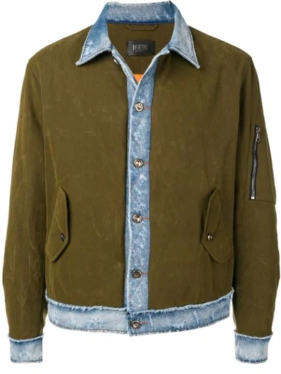 Overcome Military Denim Jacket In Green