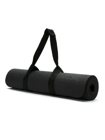 Track & Field Logo Printed Yoga Mat In Black