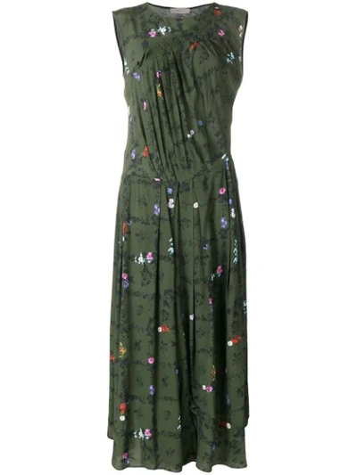 Preen Line Clementina Floral Printed Dress In Green