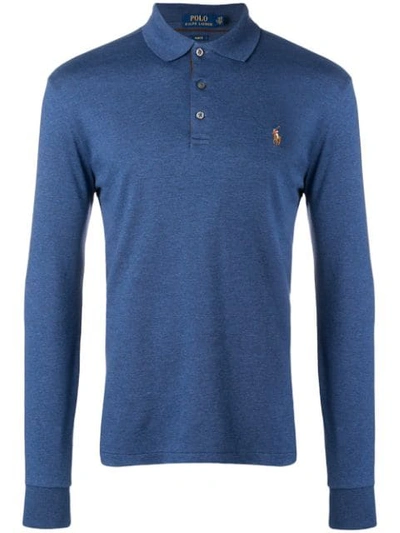Polo Ralph Lauren Longsleeved Polo Shirt In Blue