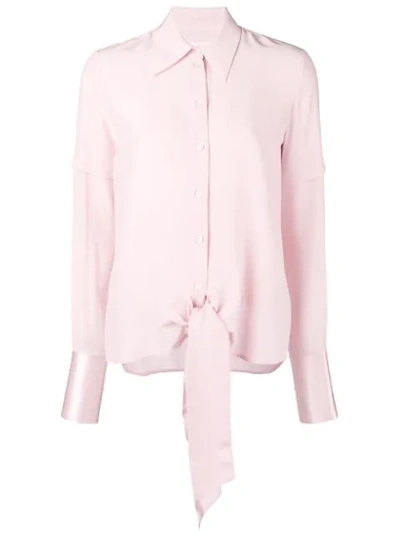 Victoria Victoria Beckham Long-sleeve Fitted Blouse In Pink