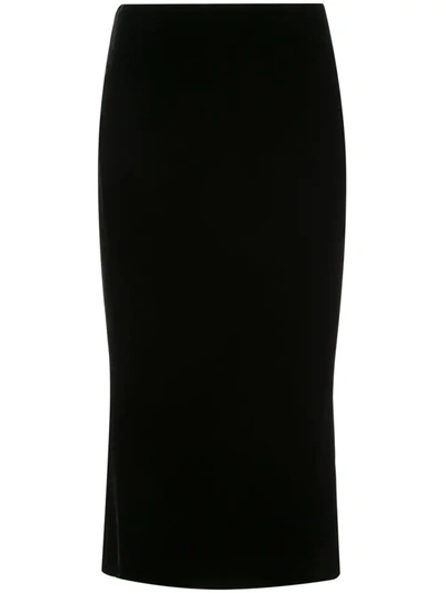 Marchesa Pencil Midi Skirt In Black