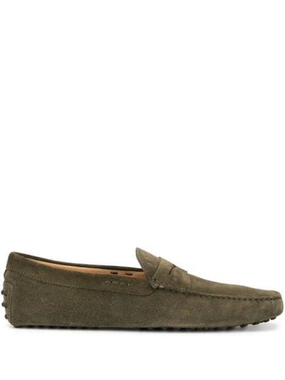 Tod's Gommino Loafers In Green