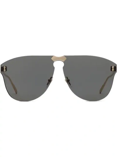 Gucci Aviator Rimless Sunglasses In Metallic