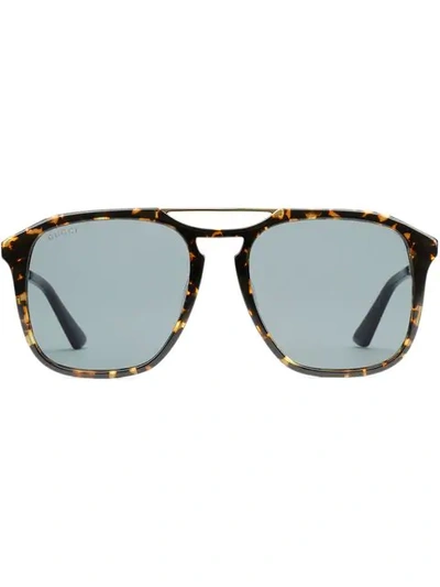 Gucci Eyewear Square-frame Acetate Sunglasses - Brown