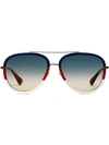 Gucci Pilotenbrille Mit Farbverlauf In Metallic