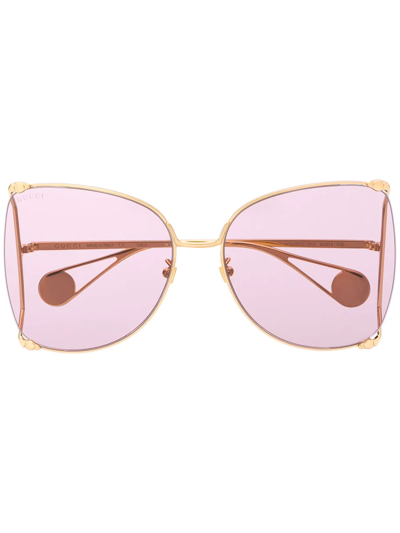Gucci Oversized Butterfly-frame Sunglasses In Purple