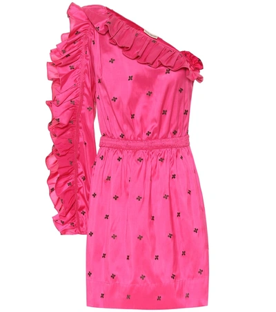 Ulla Johnson Falaise Silk-blend Minidress In Pink