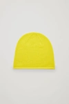 Cos Cashmere Hat In Yellow