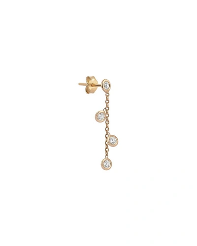 Kismet By Milka 14k Rose Gold Four-diamond Stud Earring (single)