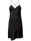 Michelle Mason Wrap Mini Dress In Black