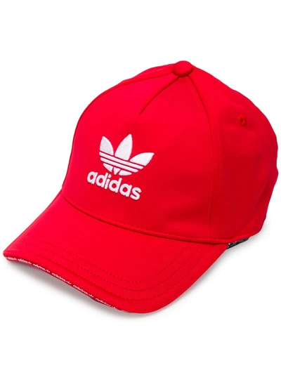 Adidas Originals Adidas Logo Embroidered Cap In Red
