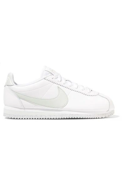 Nike Classic Cortez Leather Sneakers In White