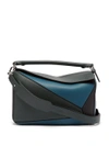 Loewe Puzzle Tri-colour Leather Bag In Blue Multi