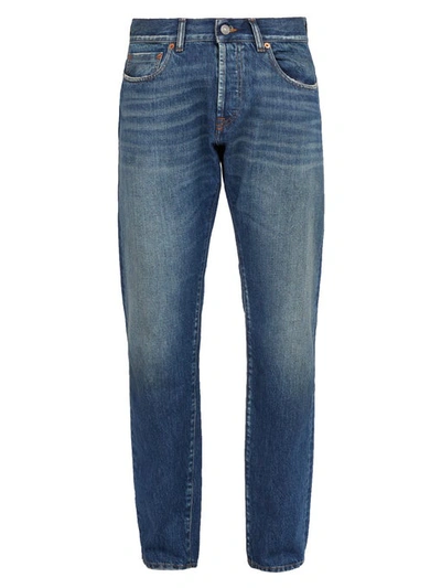 Salle Privée Lewitt Distressed Selvedge Denim Jeans In Blue