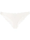 Marysia Broadway Scalloped Stretch-crepe Bikini Briefs In Coconut