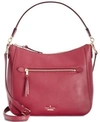 Kate Spade Jackson Street - Quincy Leather Hobo - Red In Fig Jam/gold