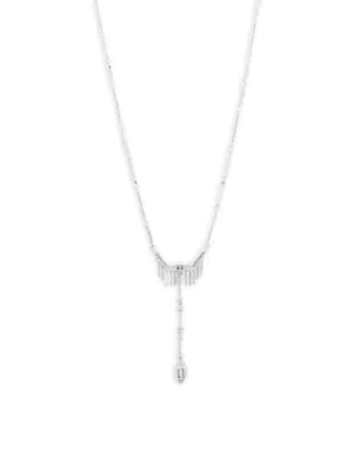 Eddie Borgo Fringe Totem Pendulum Necklace In Silver