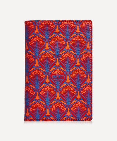 Liberty London Passport Holder In Iphis Canvas In Red