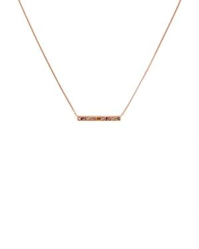 Adore Baguette & Pave Crystal Bar Necklace, 16 In Pink