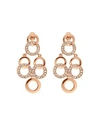 Adore Interlocking Rings Chandelier Earrings In Rose Gold