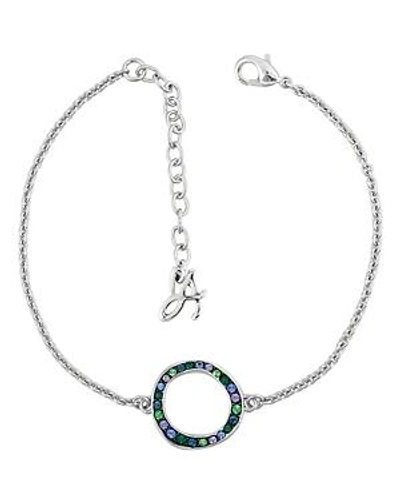 Adore Pave Crystal Circle Station Bracelet In Blue