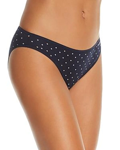 Calvin Klein Form Cotton Bikini In Classic Dots/ Shoreline