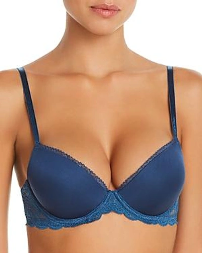 Calvin Klein Seductive Comfort Demi Lift Convertible Bra In Lyria Blue