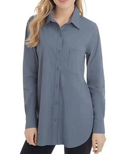 Lyssé Schiffer Button-down Top In Stone Blue