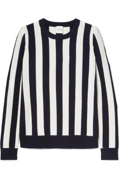 Madeleine Thompson Carinae Striped Cashmere Sweater In Navy