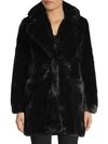 Apparis Sophie Faux Fur Jacket In Black
