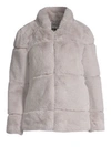 Apparis Sarah Quilted Faux Fur Jacket In Cloud