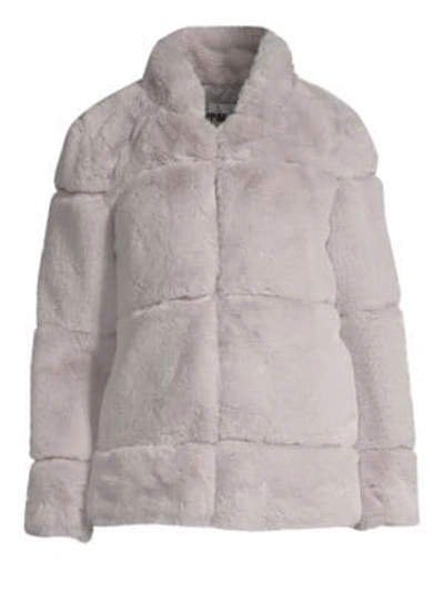 Apparis Sarah Quilted Faux Fur Jacket In Cloud