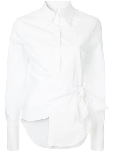 Bianca Spender Wrap Tie Shirt - White