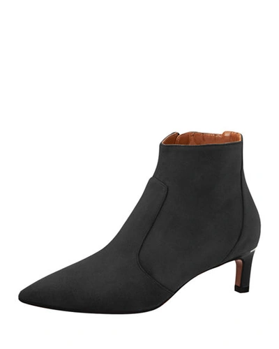 Aquatalia Marilisa Low-heel Suede Booties In Black